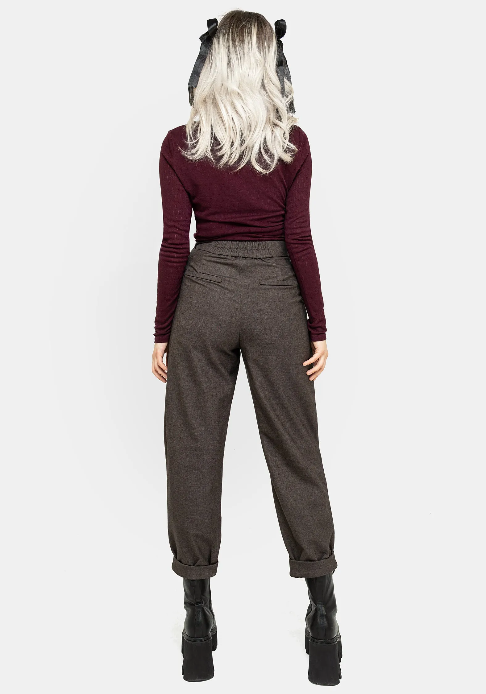 Mystic Embroidered Balloon Trousers Double Stitched Seams
