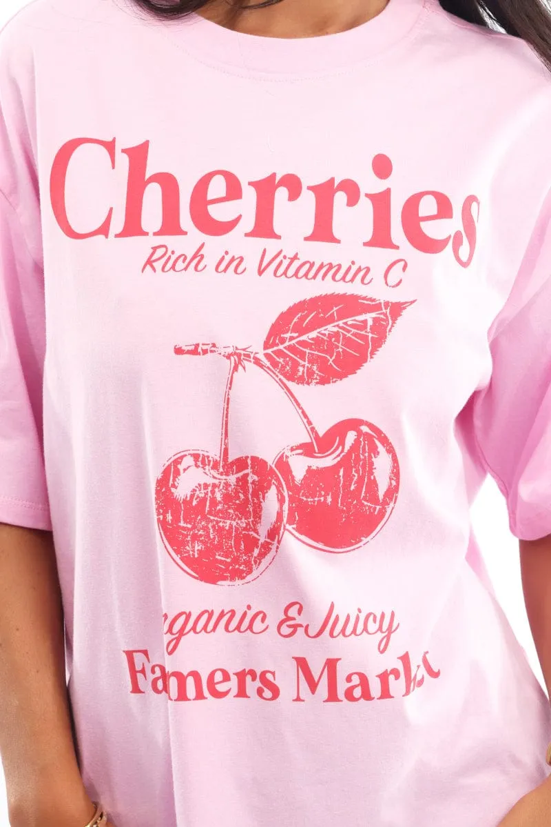 Everyday Top Pink Graphic Tee Short Sleeve