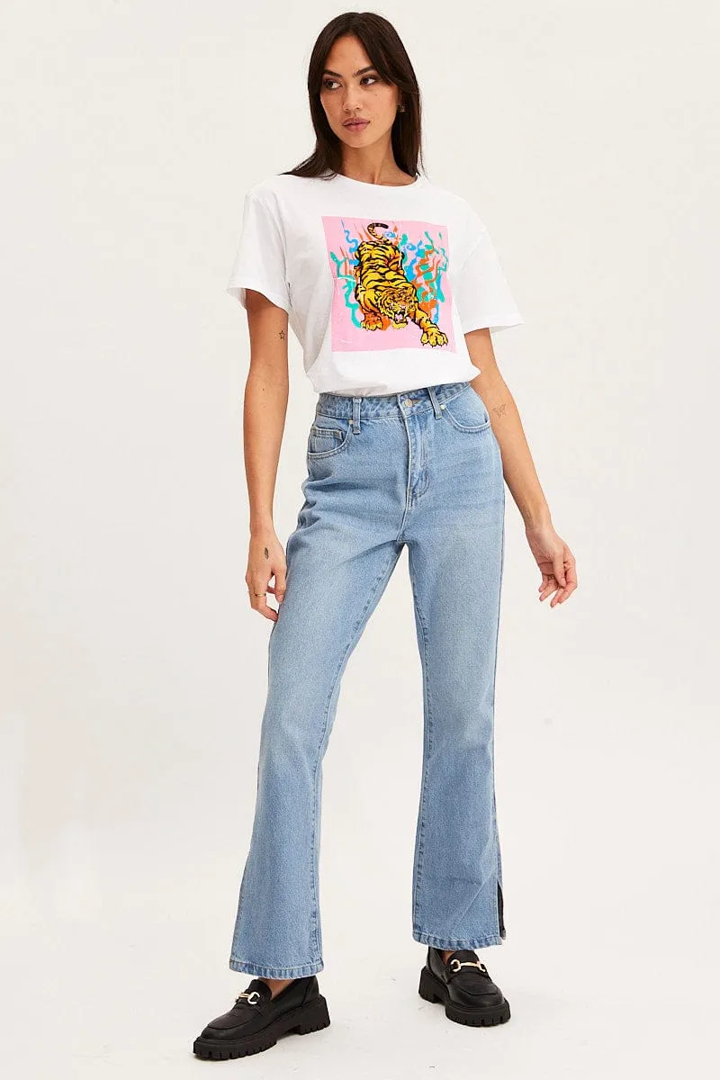 White T-Shirt Short Sleeve NonIrritating Fabric