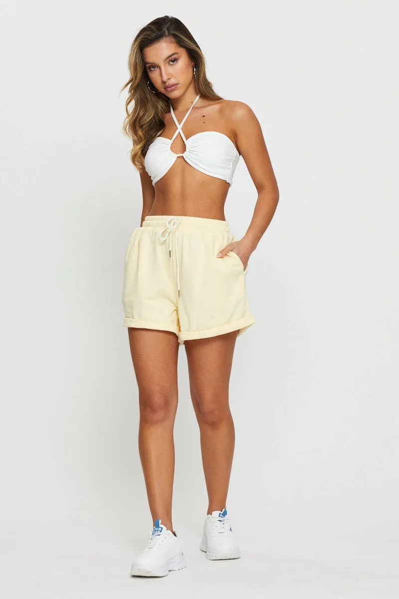 Moisture Controlled Lining Yellow Track Shorts