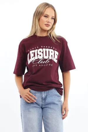 Red Graphic Tee Short Sleeve Sporty and Cool Temperature Control Fabric