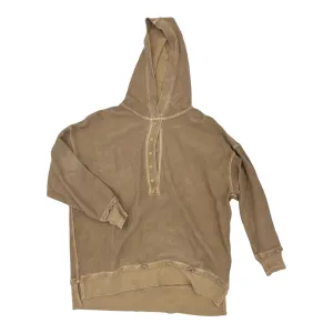 Sweatshirt Hoodie By Aerie In Tan, Size:M temperature regulation Calm Ease
