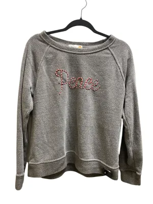 Jewel tone Casual Trend Sweatshirt Crewneck By C And C In Grey, Size: M