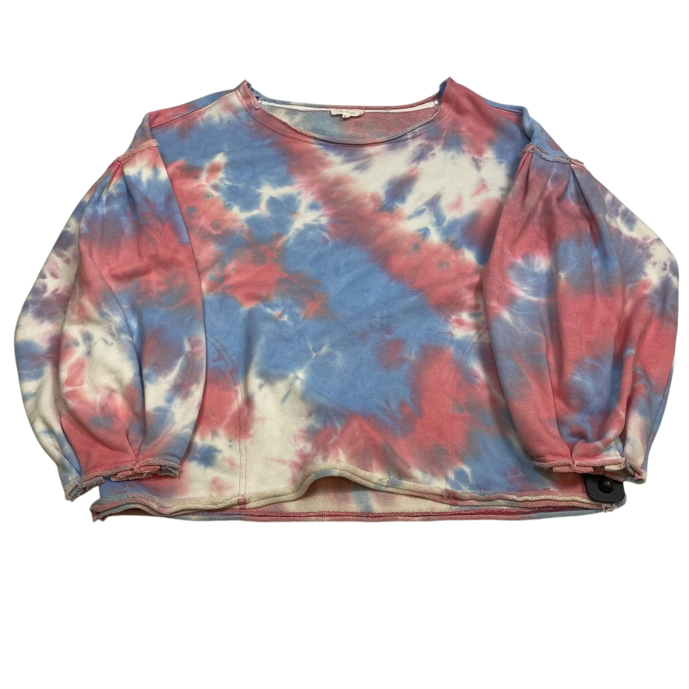 Faith Core SeamlessTransition Sweatshirt Crewneck By La Miel In Blue & Pink, Size: M