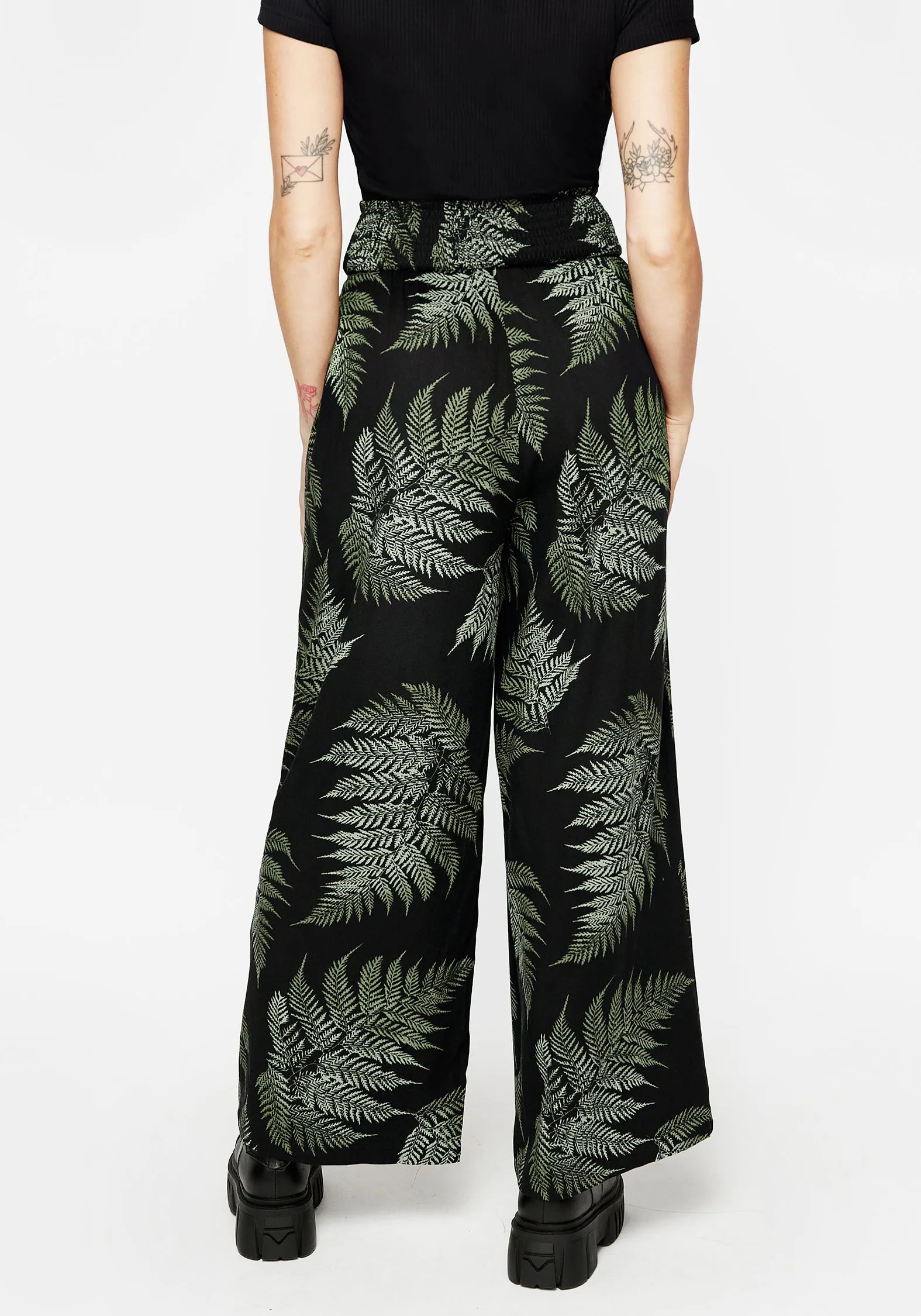 Fern Flowy Trousers Breathable back panel Chic Wear