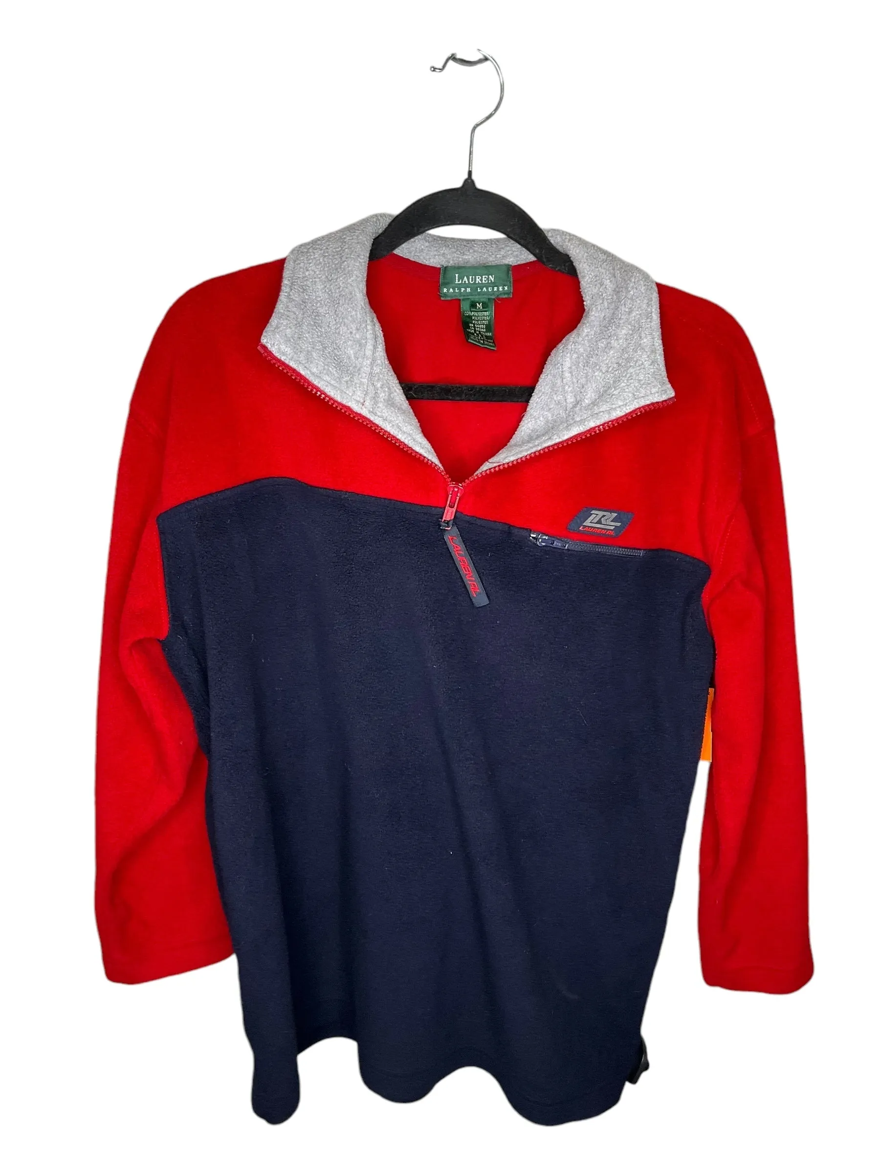 Sweatshirt Crewneck By Lauren By Ralph Lauren In Blue & Red, Size: M Active Wear Dream Feel