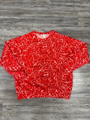 WaterResistant Coating Athletic Sweatshirt Crewneck By Athleta In Red, Size: S