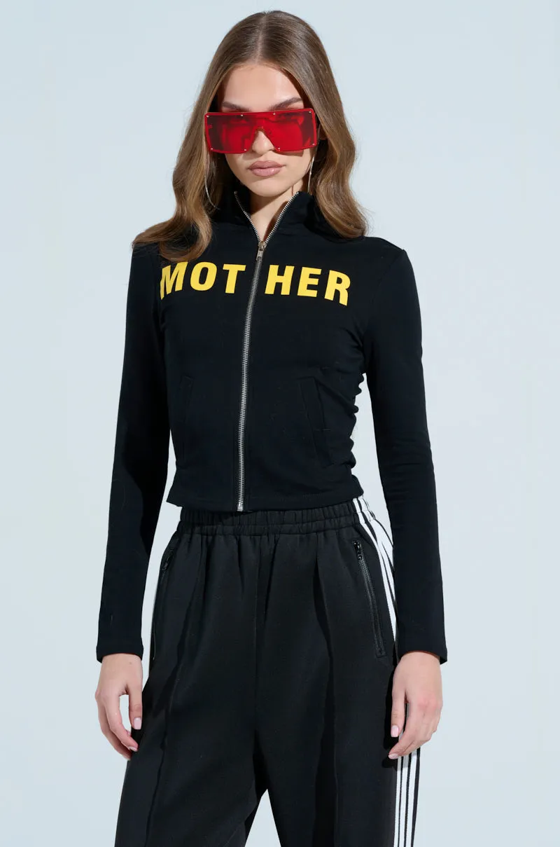 MOTHER F*UCKER ZIP UP SWEATSHIRT product luxury indulgence