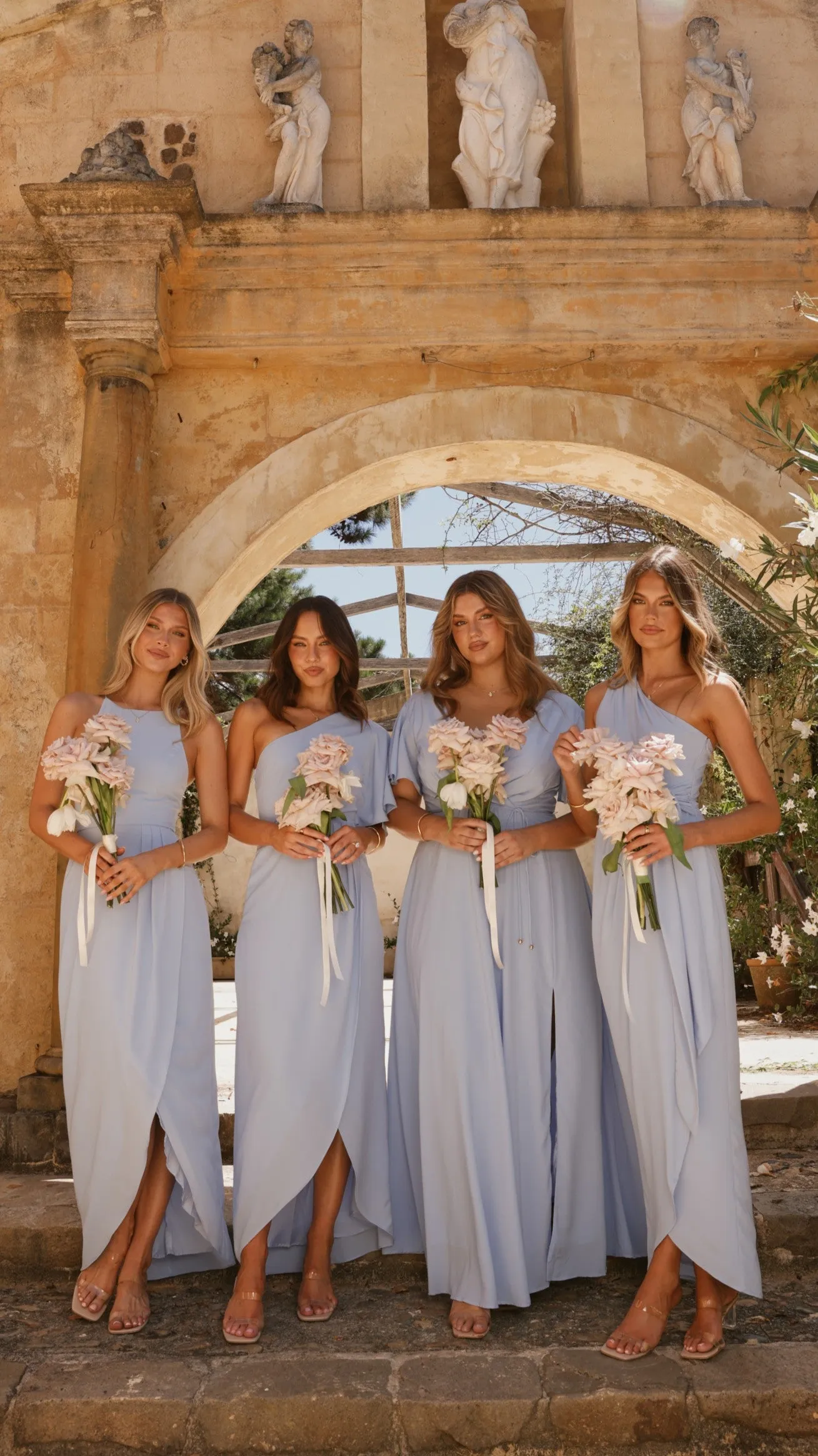 The long length of this dress creates a graceful appearance that is perfect for any occasion Genevieve Boat Neck Maxi Dress - Blue