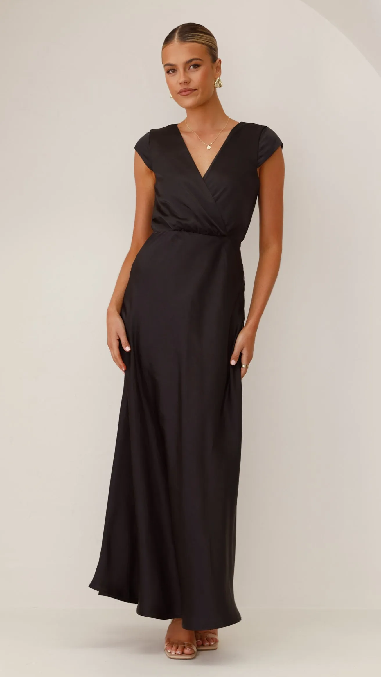 Selma Maxi Dress - Black Golden Sand