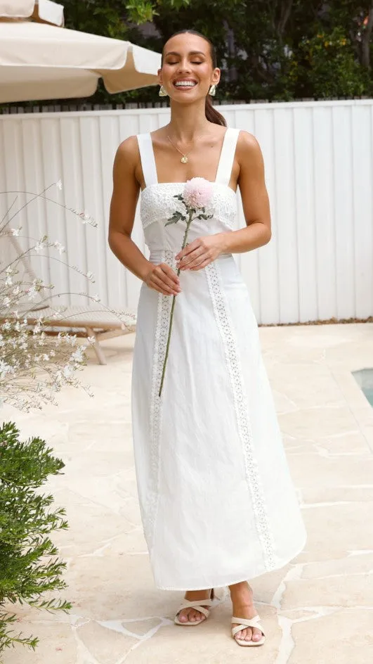 Trendy evening gown Festival Glow Takala Maxi Dress - Off White