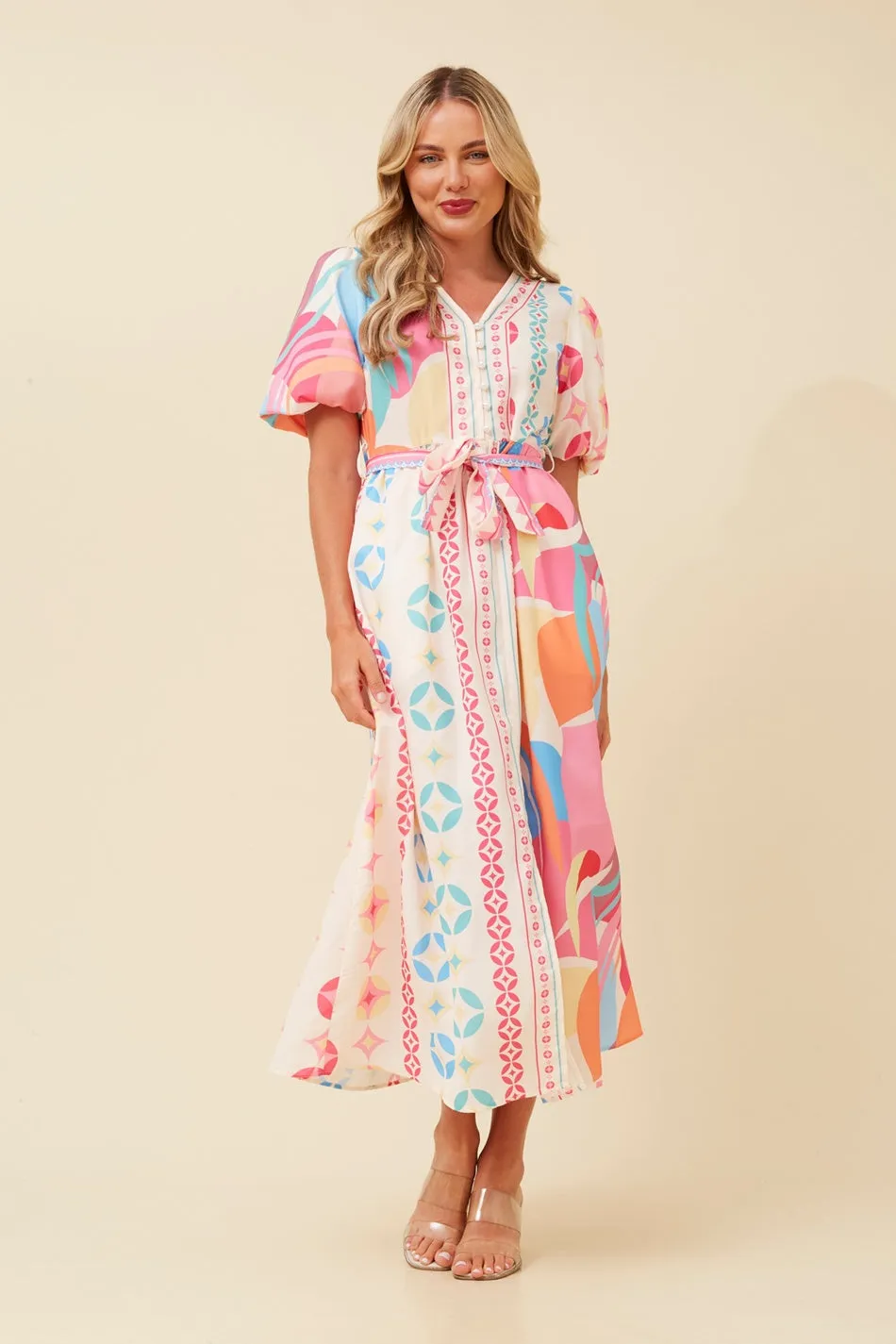 Reef View TYNAN ABSTRACT PRINT MIDI DRESS