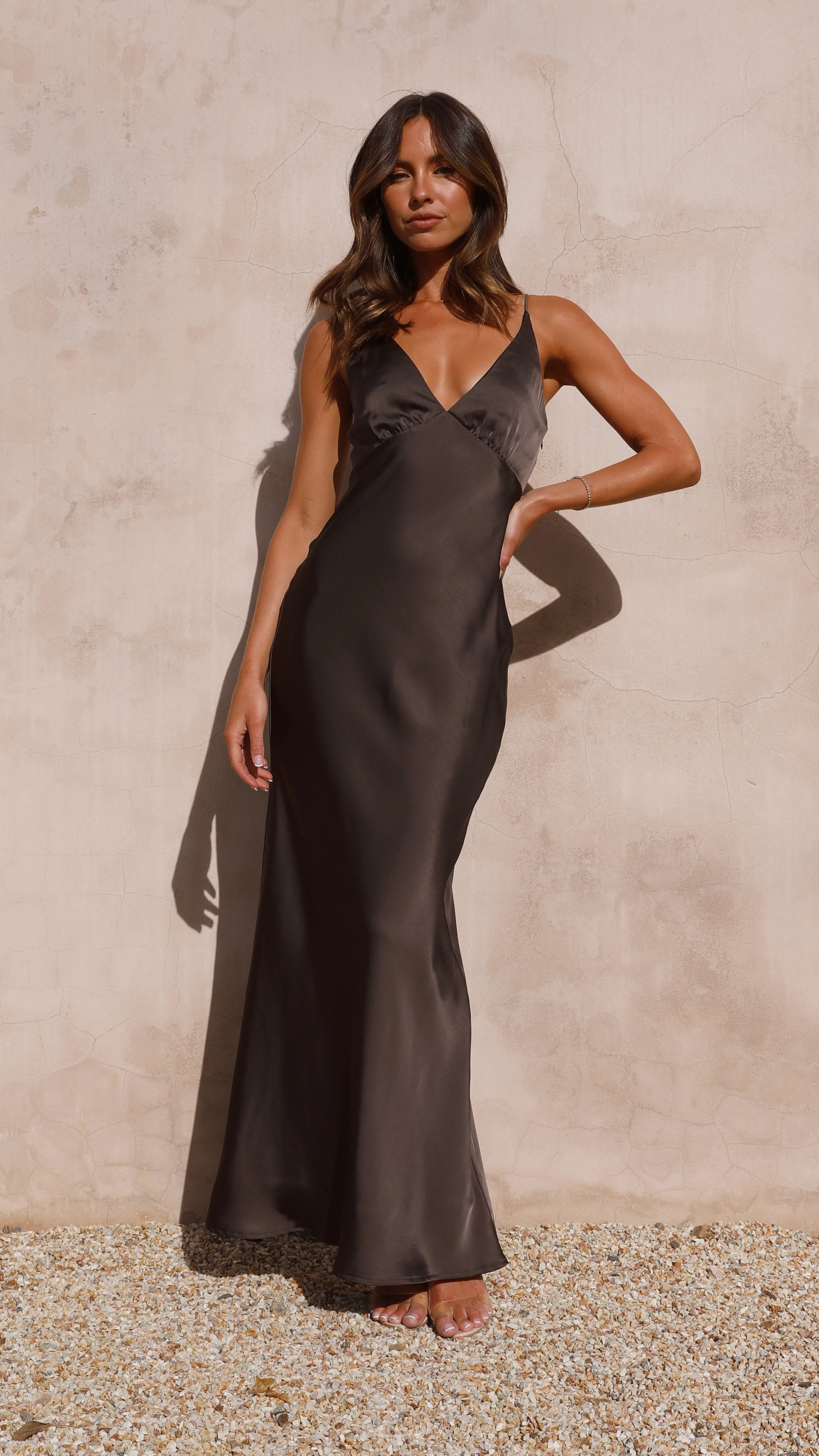 Dye Art Ziah Maxi Dress - Espresso