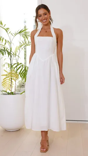 relaxed elegance Caden Maxi Dress - White