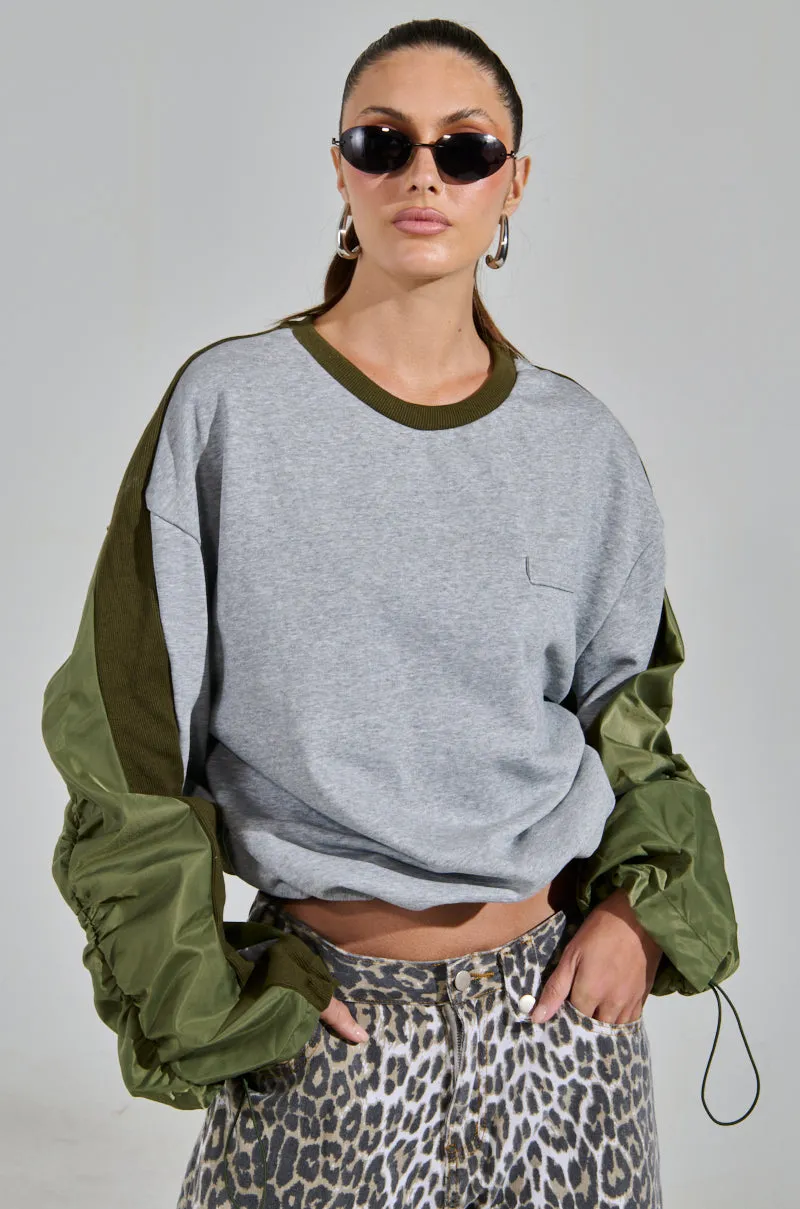 UNTOUCHABLE LONG SLEEVE CREW NECK SWEATSHIRT Polka Dot