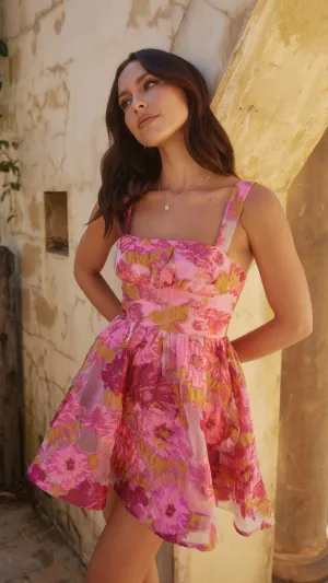 Malika Mini Dress - Pink Comfortable and breezy mini A Line Silhouette