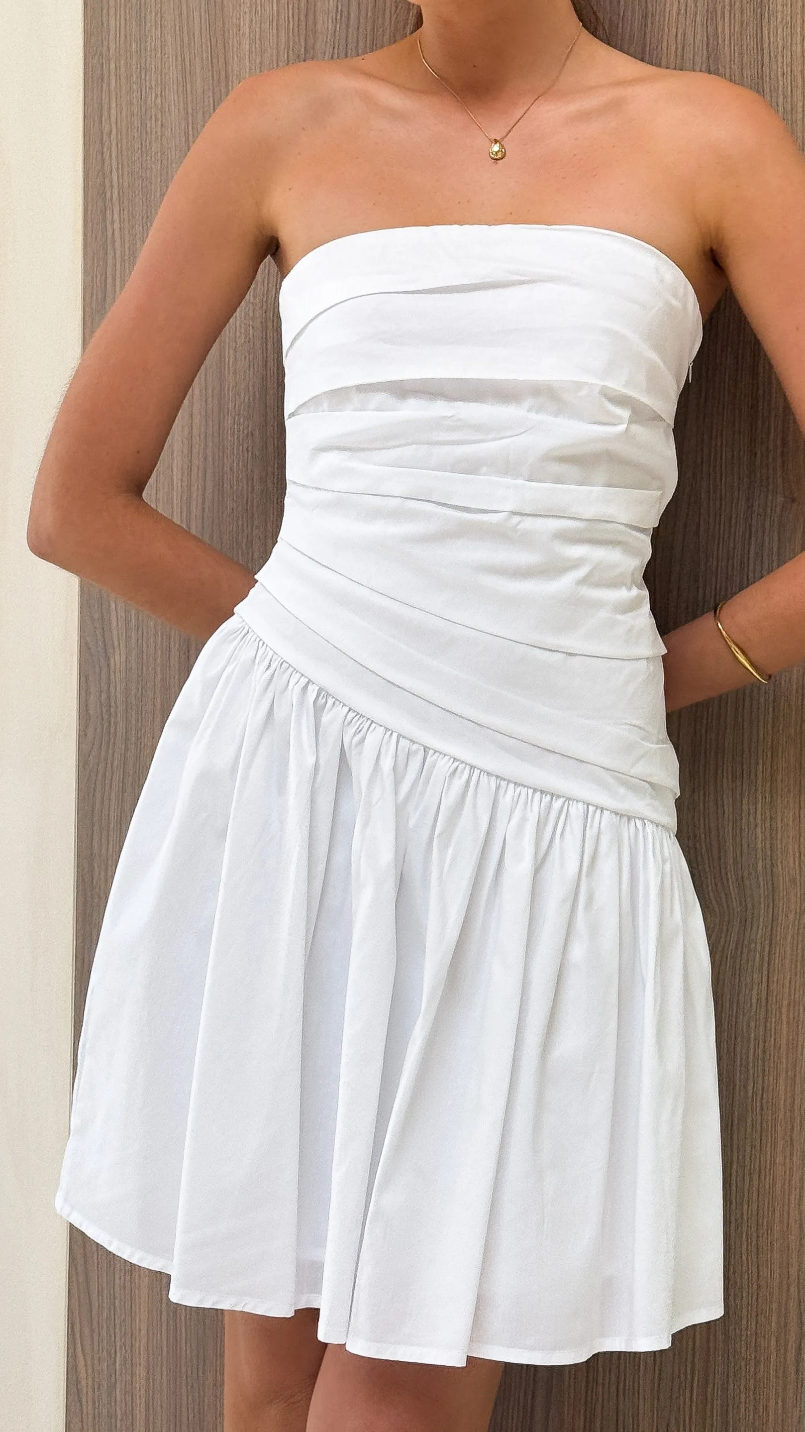 Selena Mini Dress - White Edge Glow