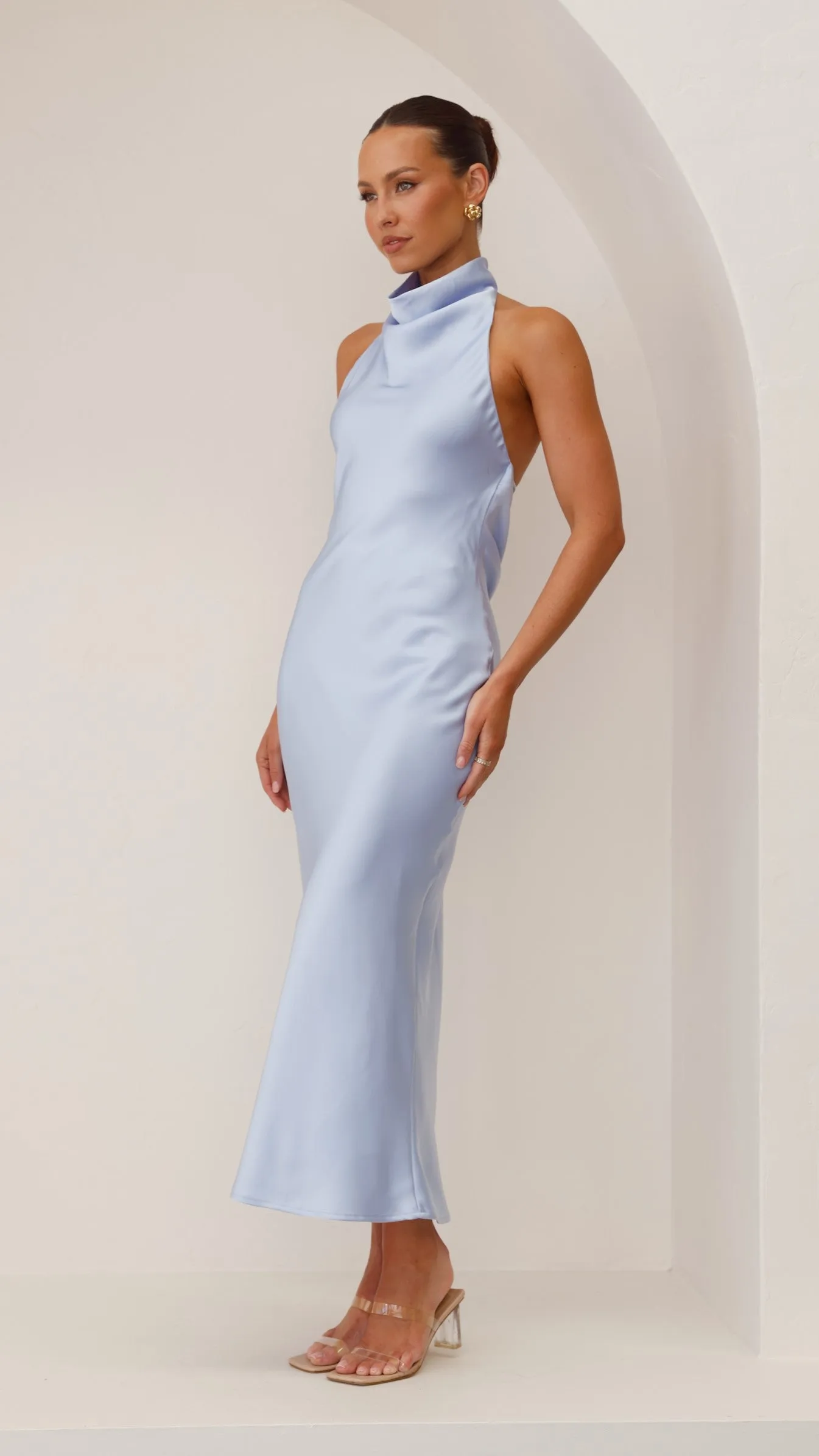 One Step Look Vibrant summer dress Rina Midi Dress - Blue