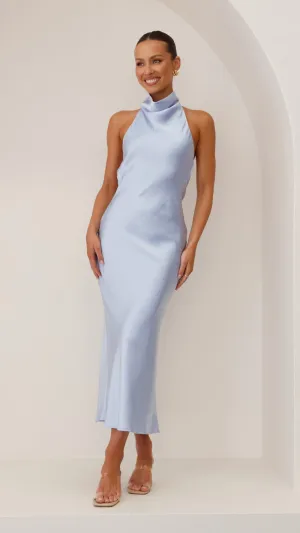 Rina Midi Dress - Blue Crystal Light