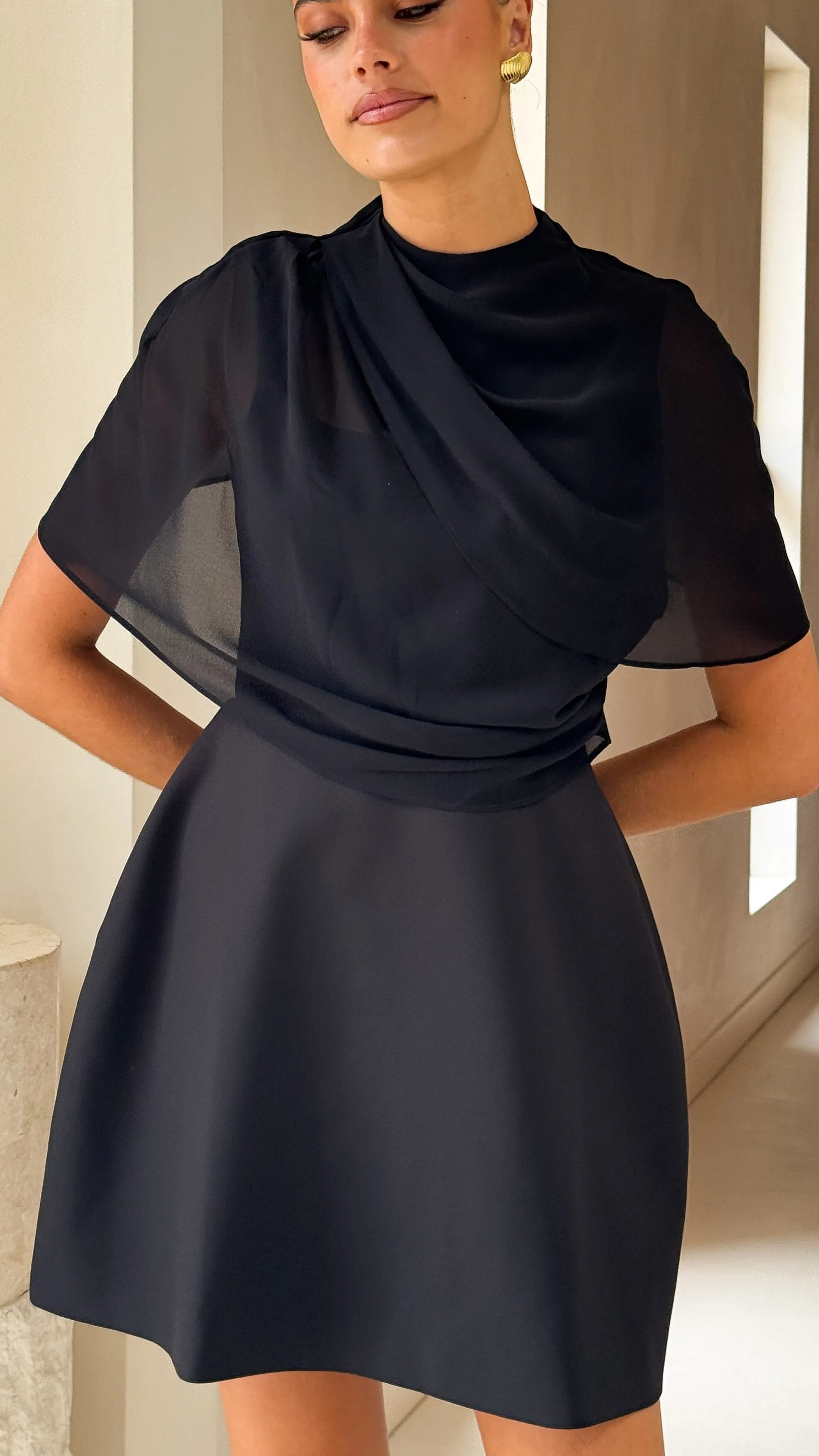 Zahni Mini Dress - Black Versatile Wear