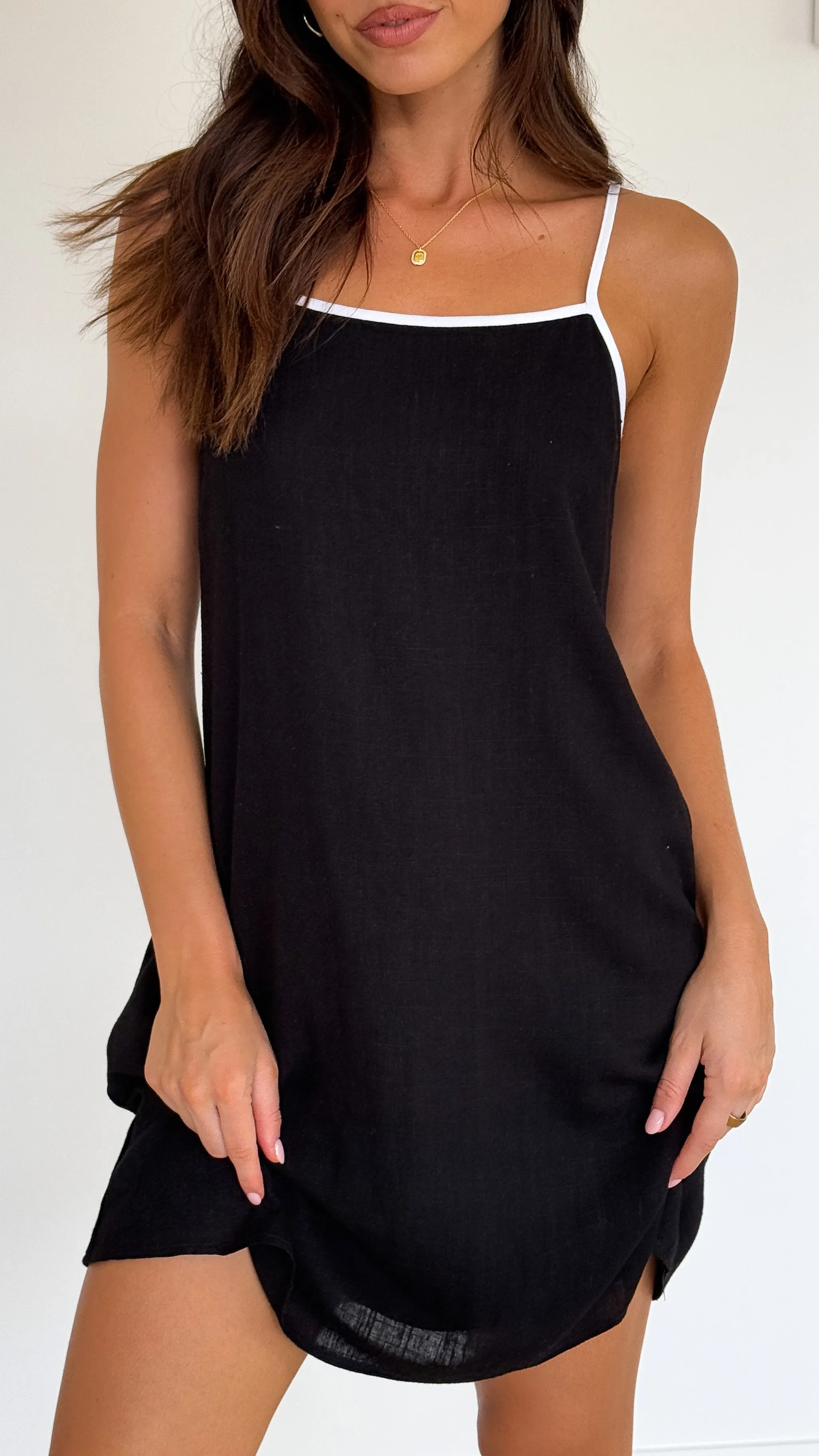 Casual Fit Look Libra Mini Dress - Black/White