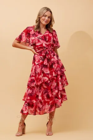 WINDSOR FLORAL MIDI DRESS Versatile event piece