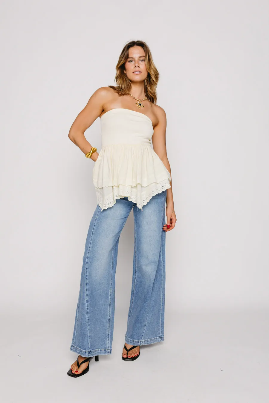 High Collar Design airborne Give it Thought Top