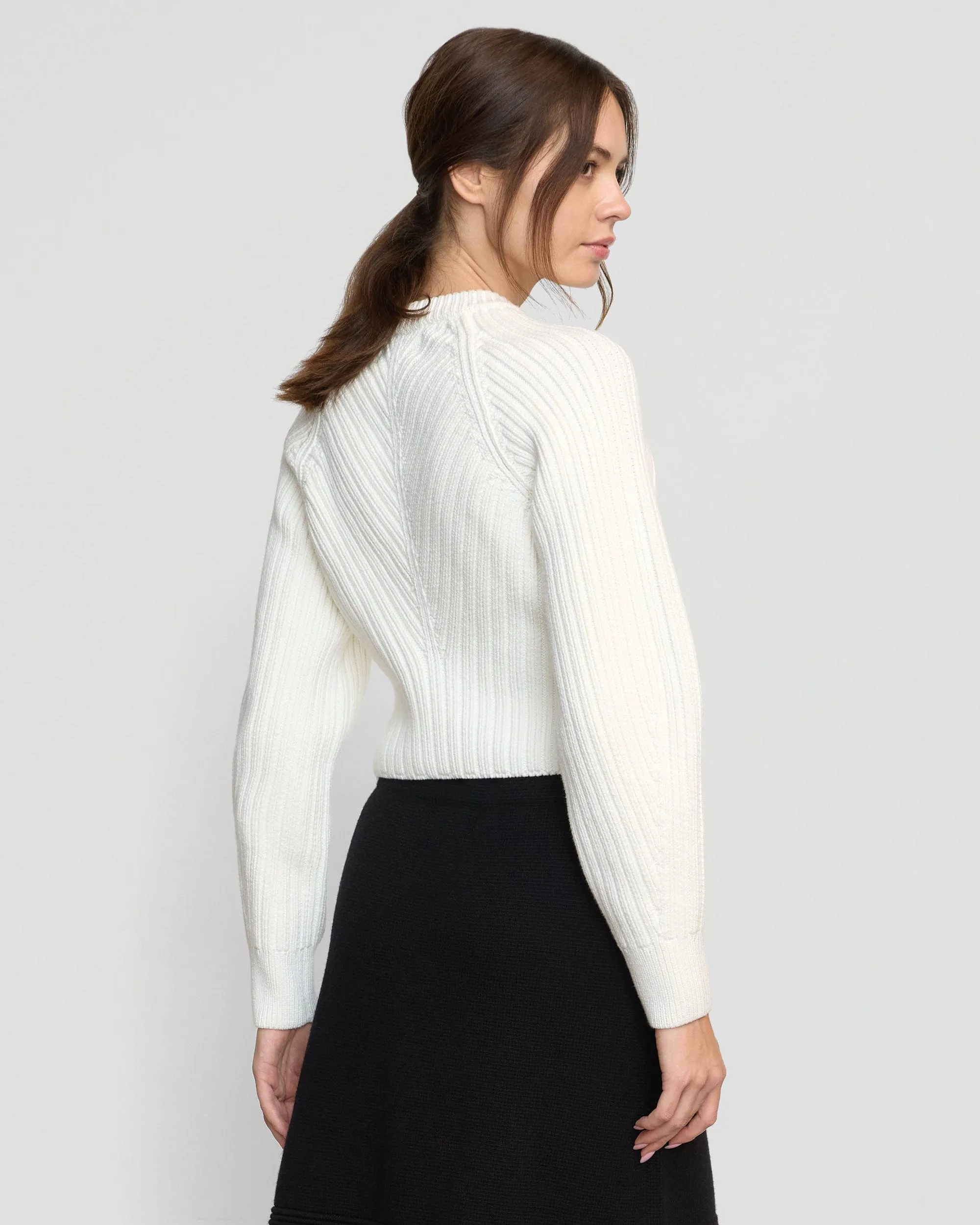 Iona Organic Cotton Cropped Sweater Functional Layers