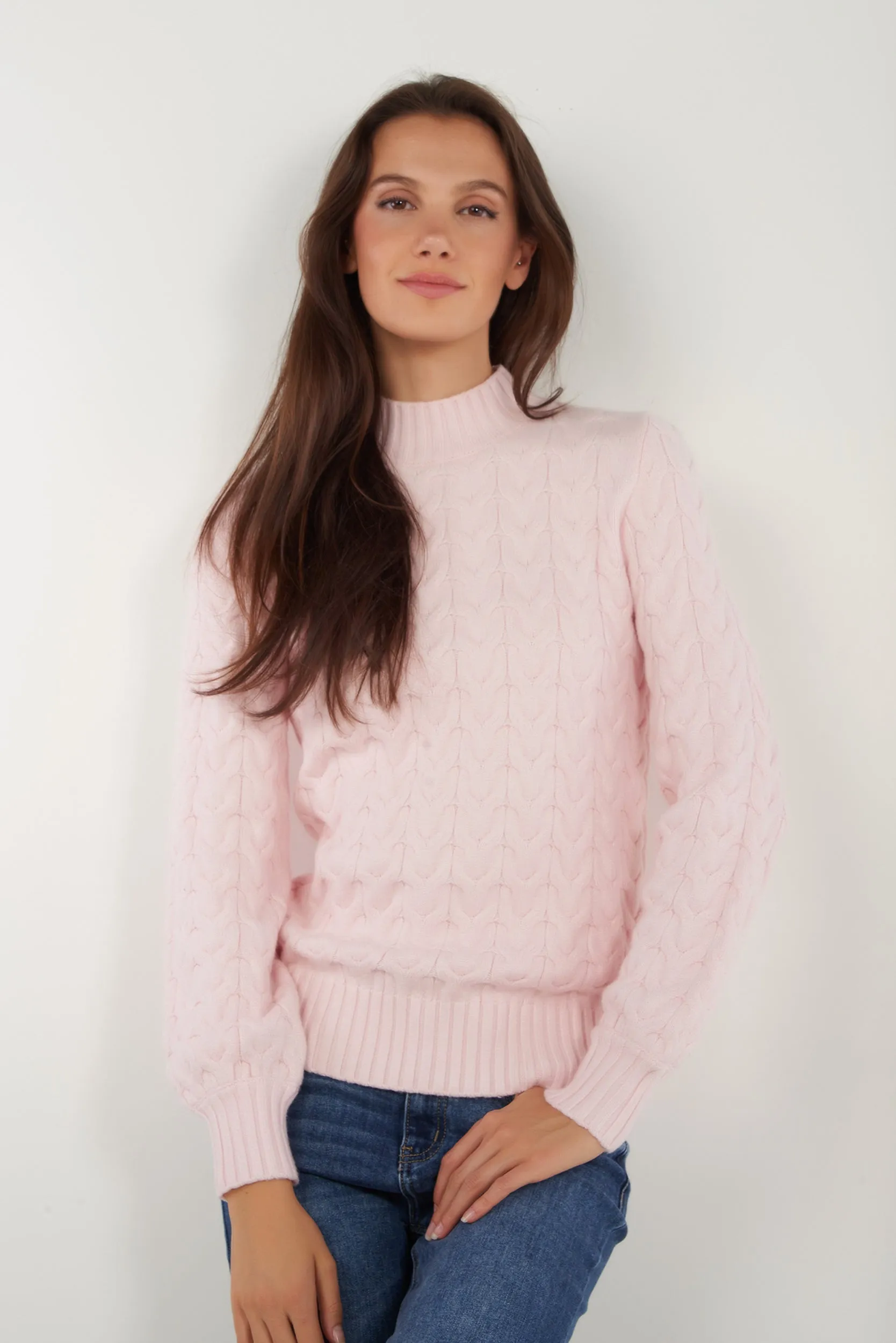 Chandail torsad?? ?? col montant - BEGONIA-Y2 - (E-B6) Warm Knit Design Simple Cozy
