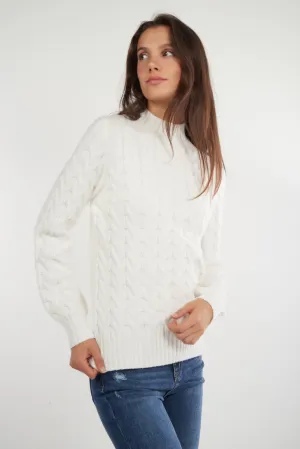 Chandail torsad?? ?? col montant - BEGONIA-Y2 - (E-B6) All-Weather Comfort