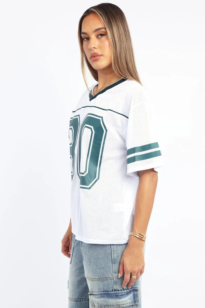 Solid color purity Sustainable Fibers White Sport Tee Short Sleeve