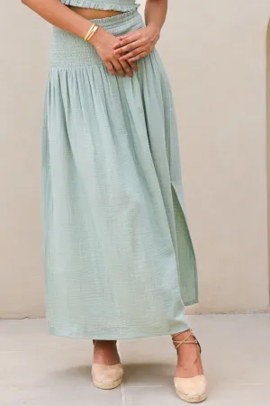 Brady Cheesecloth Skirt | Light Khaki Outfit Game