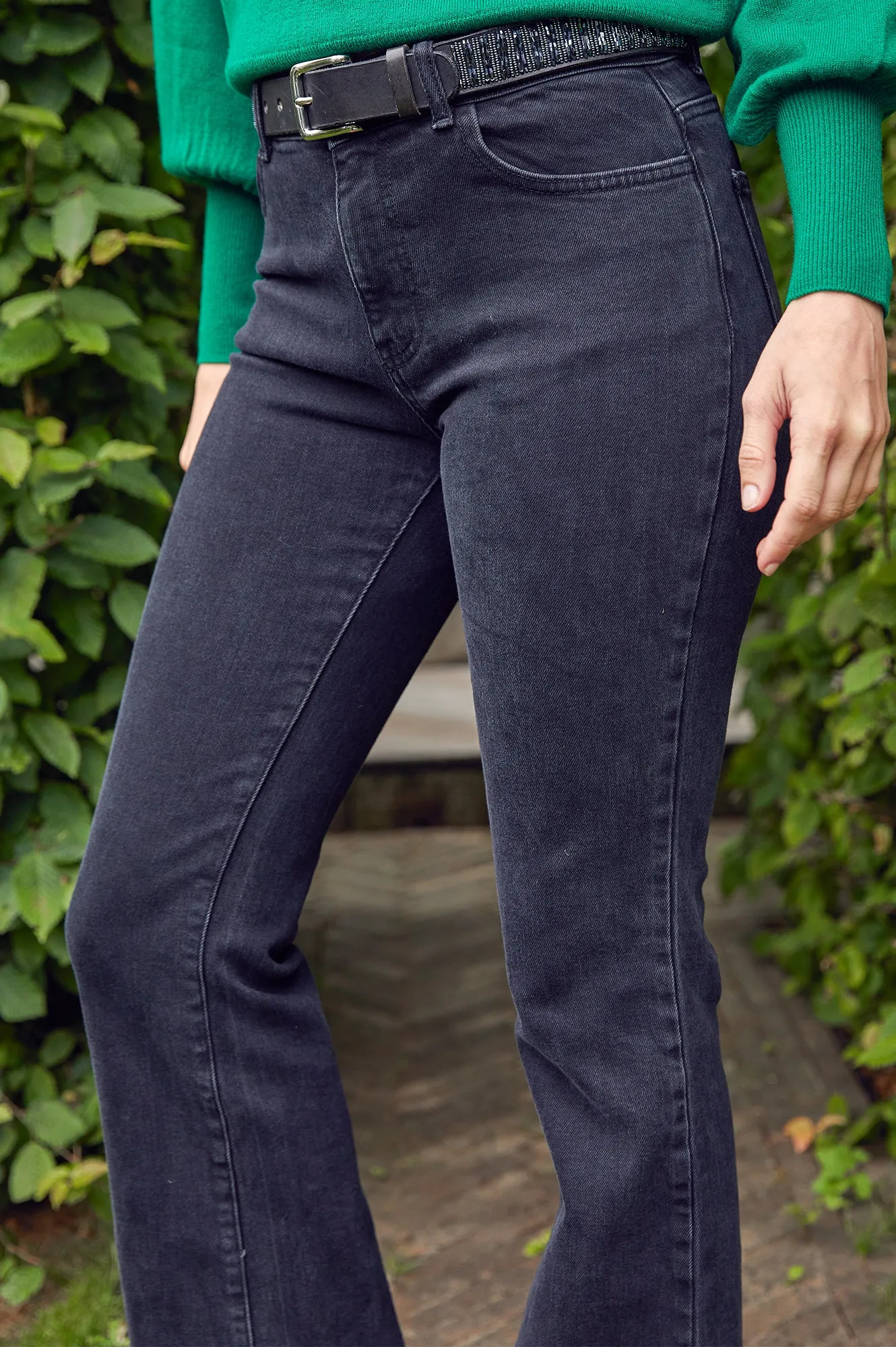 Denim Boot Cut Jean | Black Relaxed Style Smart Casual Minimalist Style Bold Road Trip