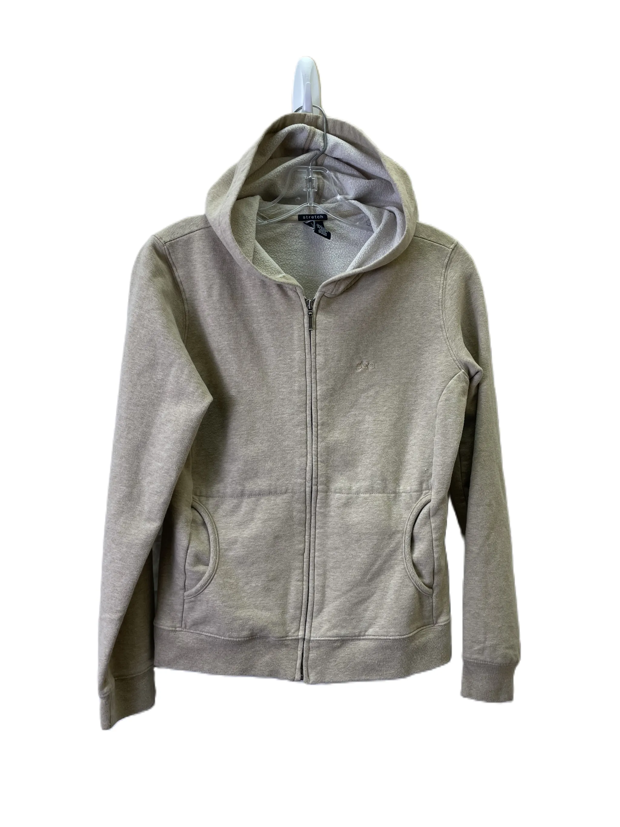 Adjustable Fastenings Sweatshirt Hoodie By Gap In Beige, Size: S