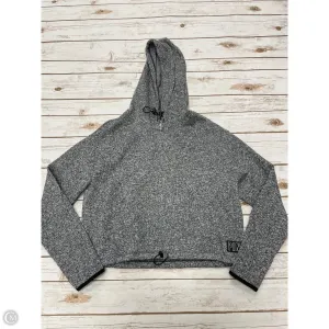 WaterRepellent Coating Jewel tone Sweatshirt Hoodie By Pink In Grey, Size: M