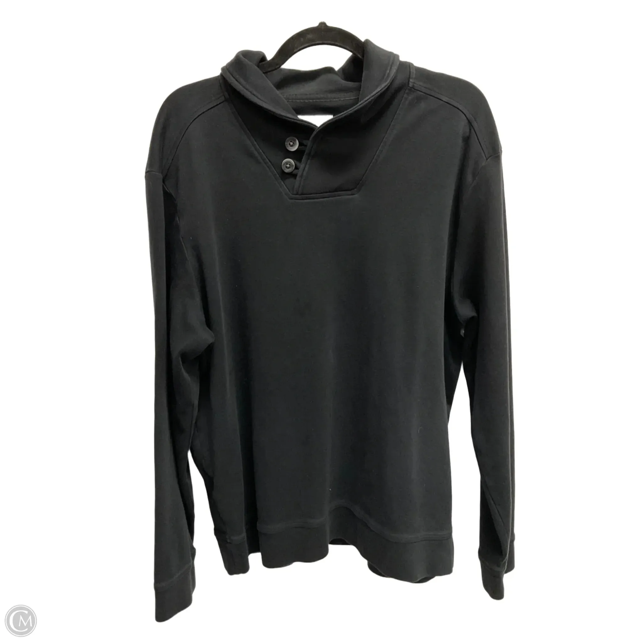 Morning Ease Sweatshirt Collar By Tommy Bahama In Black, Size: L