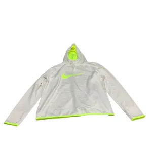 Comfort sleepwear Athletic Sweatshirt Hoodie By Nike Apparel In White, Size: L