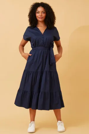Cozy Elegance SHANTI TIERED SHIRT DRESS