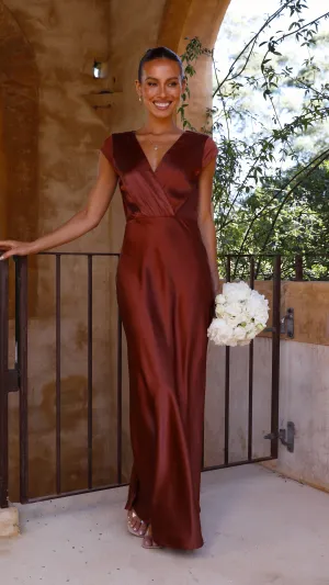 Dance Floor Selma Maxi Dress - Rust