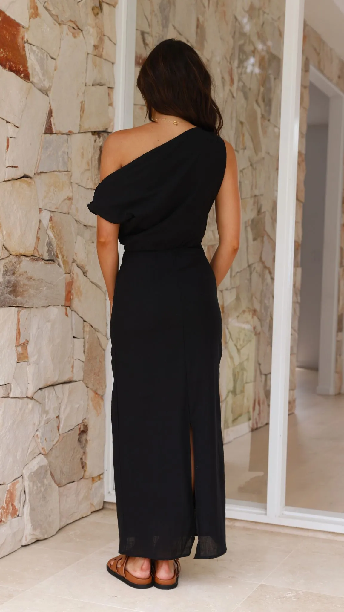 Animal Print Sequin Glow Luci Maxi Dress - Black