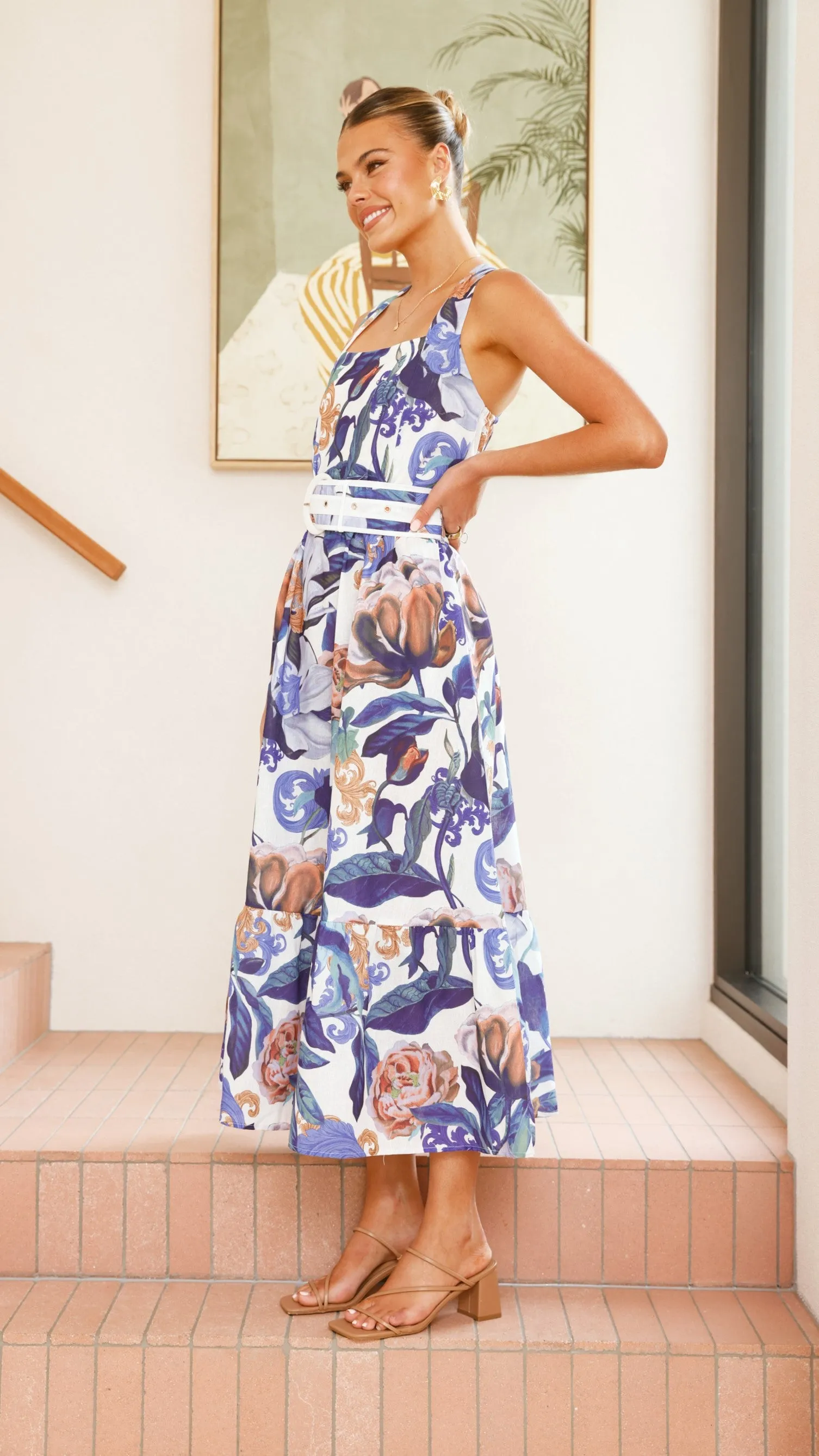 Reba Maxi Dress - Donatella Azure This maxi dress can easily transition from day to night with minimal effort Stage Ready