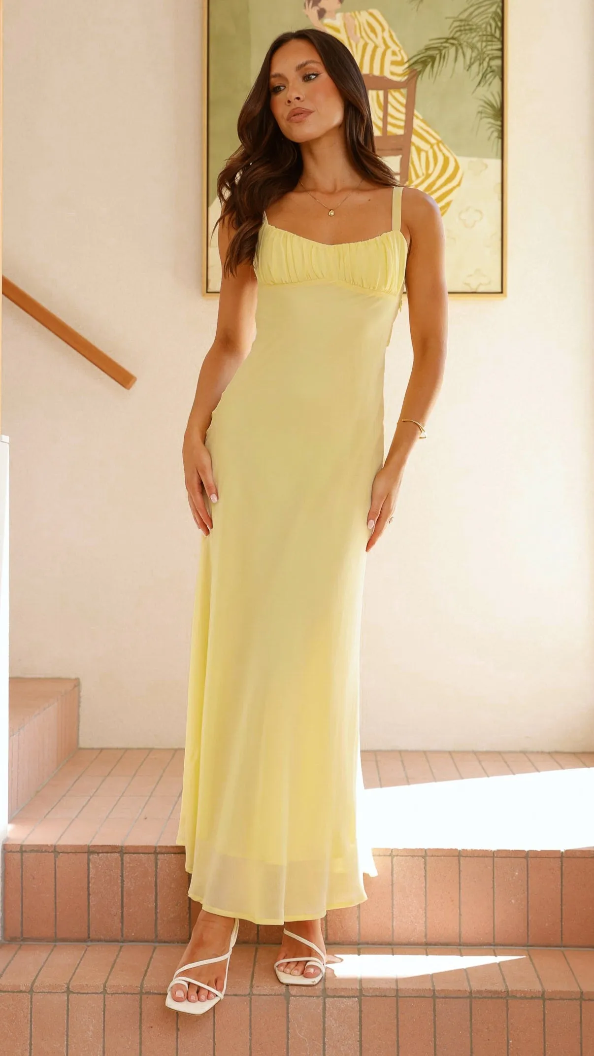 River Side Margo Midi Dress - Yellow
