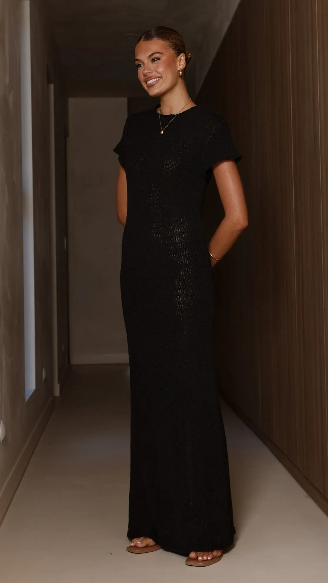 The classic cut of this maxi dress ensures a flattering fit for all body types Valise Maxi Dress - Black
