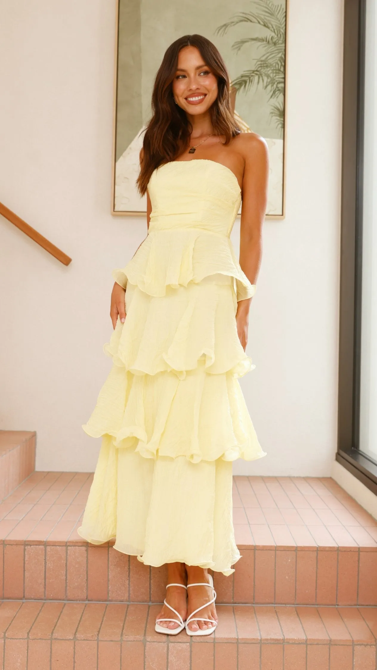 Confident Walk This dress offers both style and practicality ensuring you always look your best Lanica Maxi Dress - Yellow