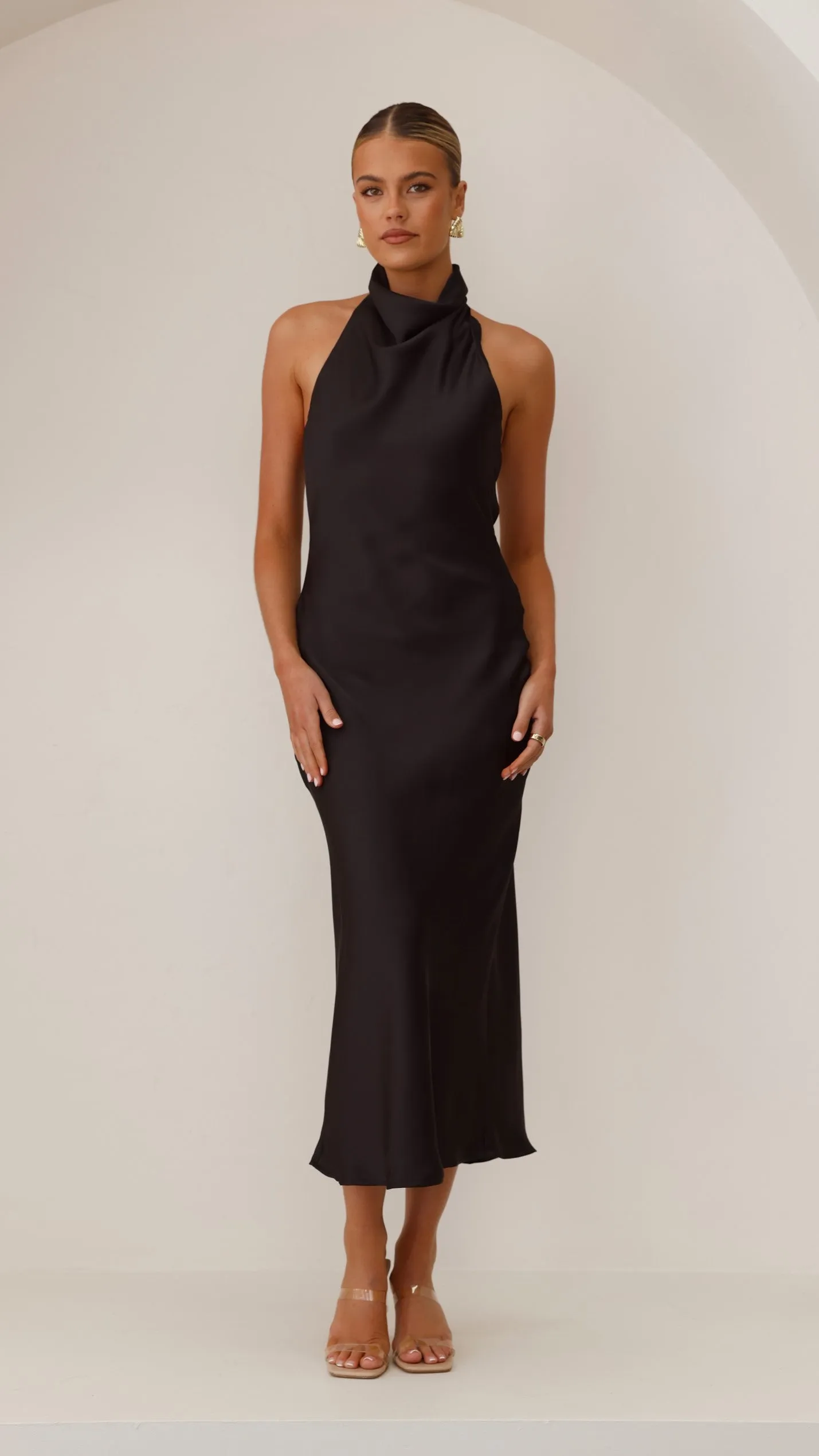 Rina Midi Dress - Black Office To Out