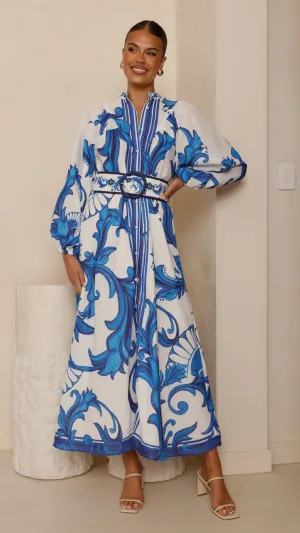 Carmal Long Sleeve Maxi Dress - Paradise Fur Glow