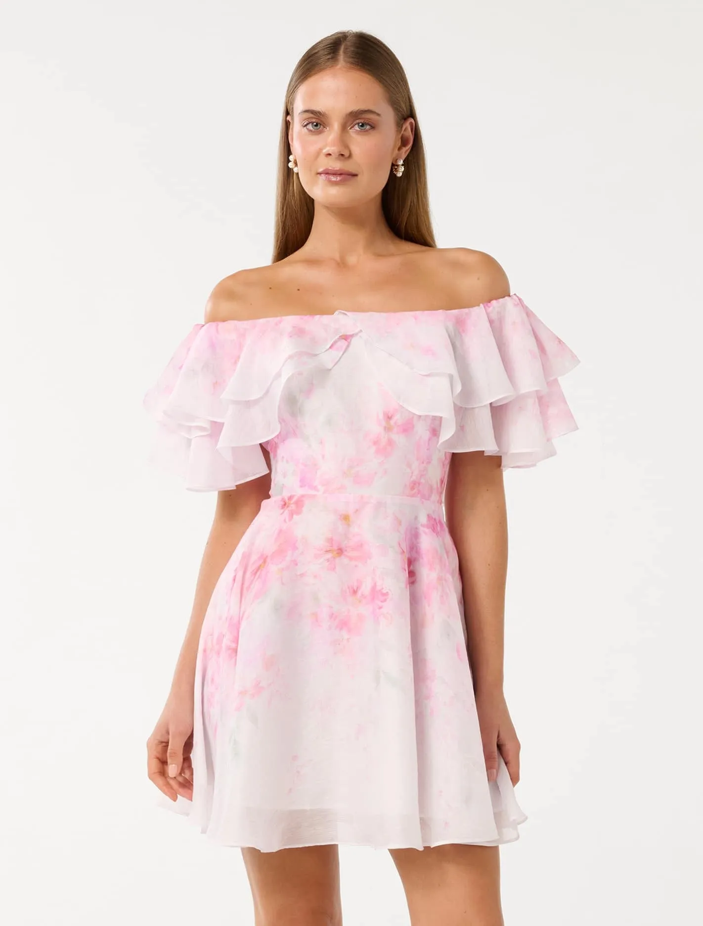 Ellie Ruffle Mini Dress Glam Power