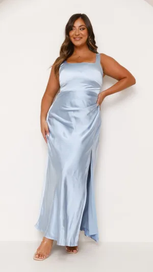 Elegant dress for brunch Strong Aura Alaria Maxi Dress - Blue