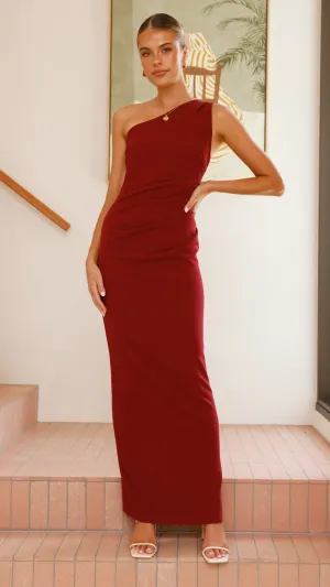 Cataleya Maxi Dress - Wine Yellow Sun