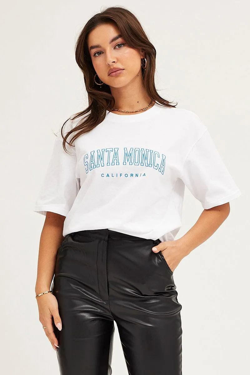 Seam Free Edging Oeko Tex Certified White T-Shirt Short Sleeve